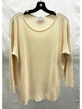 Zoran Silk/Cashmere Ribbed Boat Neck Sweater One Size